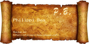 Philippi Bea névjegykártya